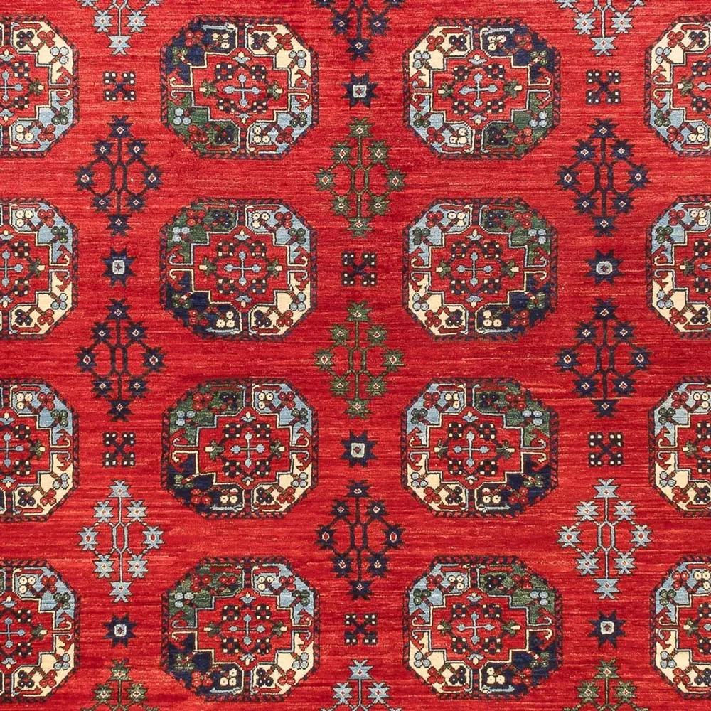 Afghansk teppe - 398 x 309 cm - rød