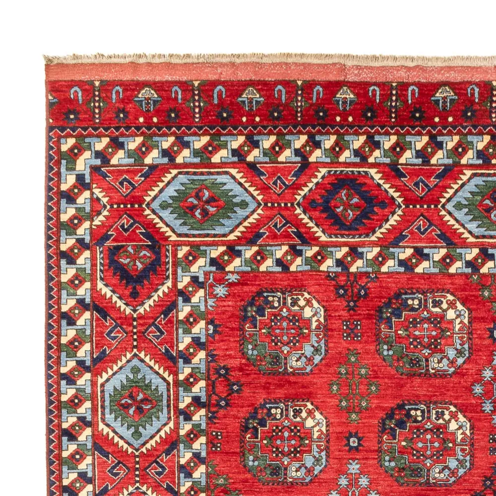 Afghansk teppe - 398 x 309 cm - rød