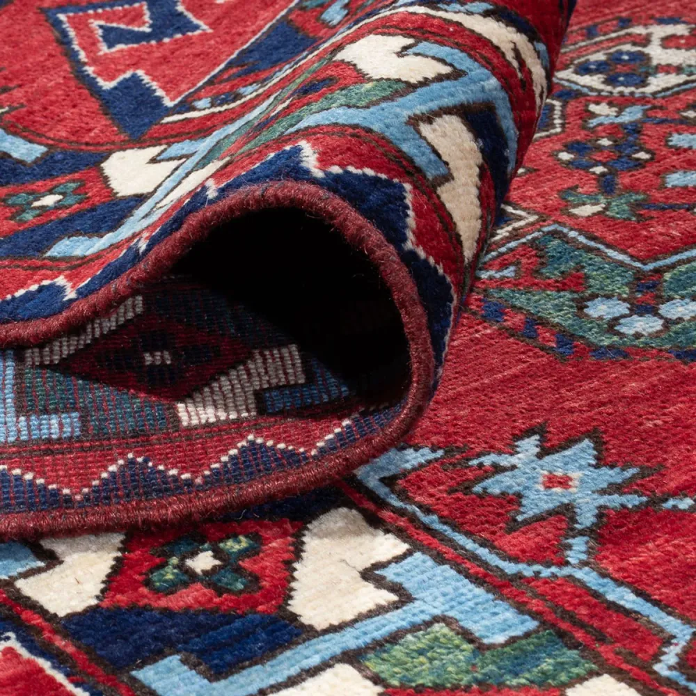 Afghansk teppe - 398 x 309 cm - rød
