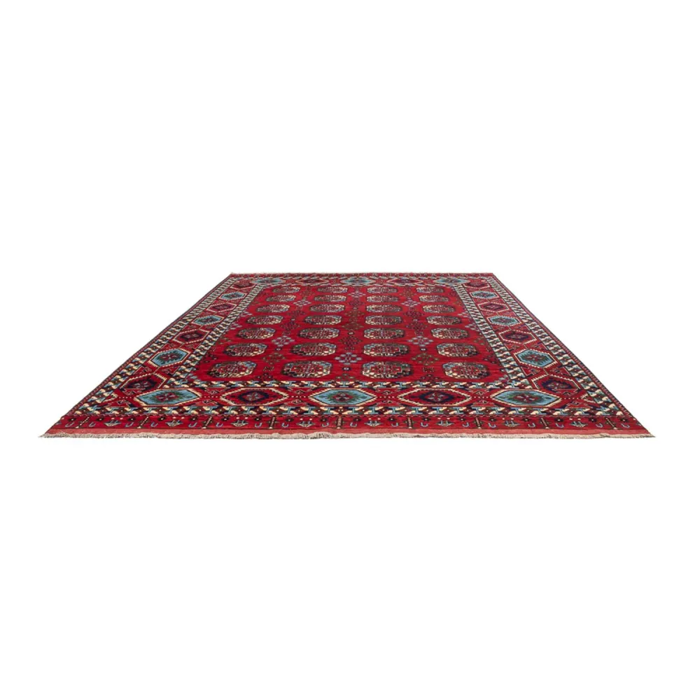 Afghansk teppe - 398 x 309 cm - rød
