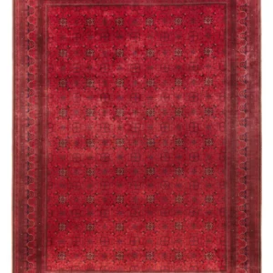 Afghansk teppe - 404 x 298 cm - rød