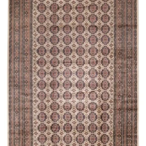 Afghansk teppe - 492 x 303 cm - mørk beige