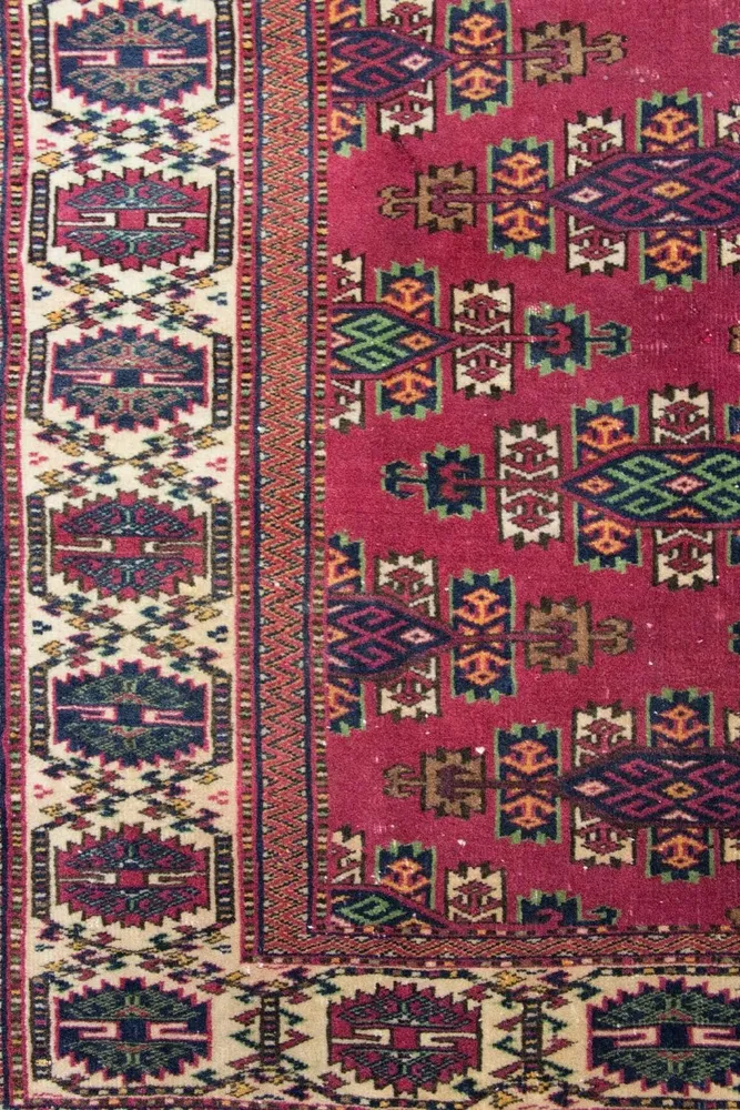 Afghansk teppe - Bukhara - 106 x 94 cm - rød