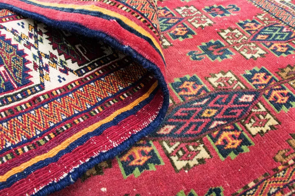 Afghansk teppe - Bukhara - 106 x 94 cm - rød