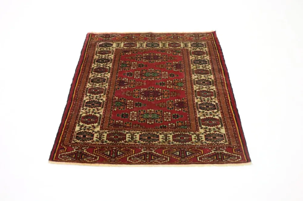 Afghansk teppe - Bukhara - 106 x 94 cm - rød