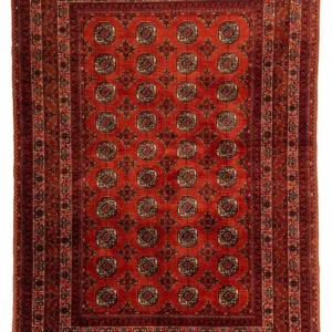 Afghansk teppe - Bukhara - 199 x 124 cm - mørk rød