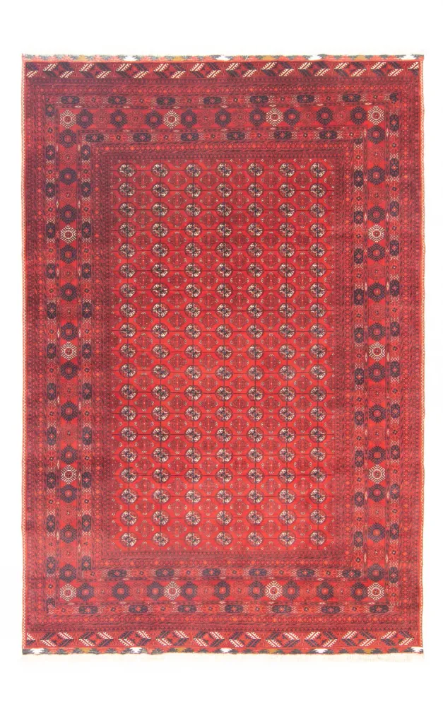 Afghansk teppe - Bukhara - 298 x 200 cm - mørk rød