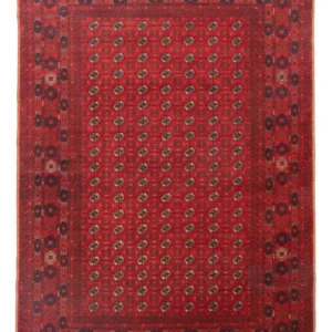 Afghansk teppe - Bukhara - 299 x 198 cm - mørk rød