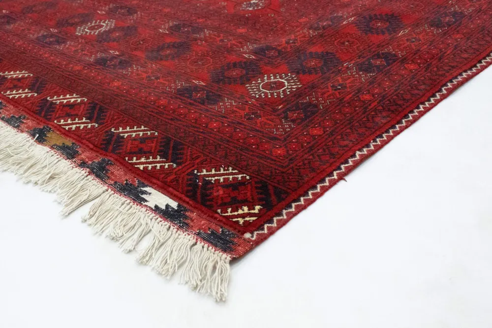 Afghansk teppe - Bukhara - 301 x 195 cm - mørk rød