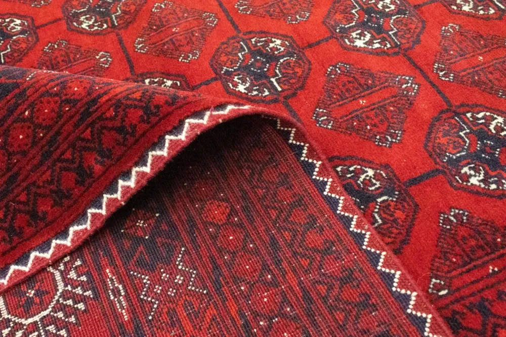 Afghansk teppe - Bukhara - 301 x 195 cm - mørk rød