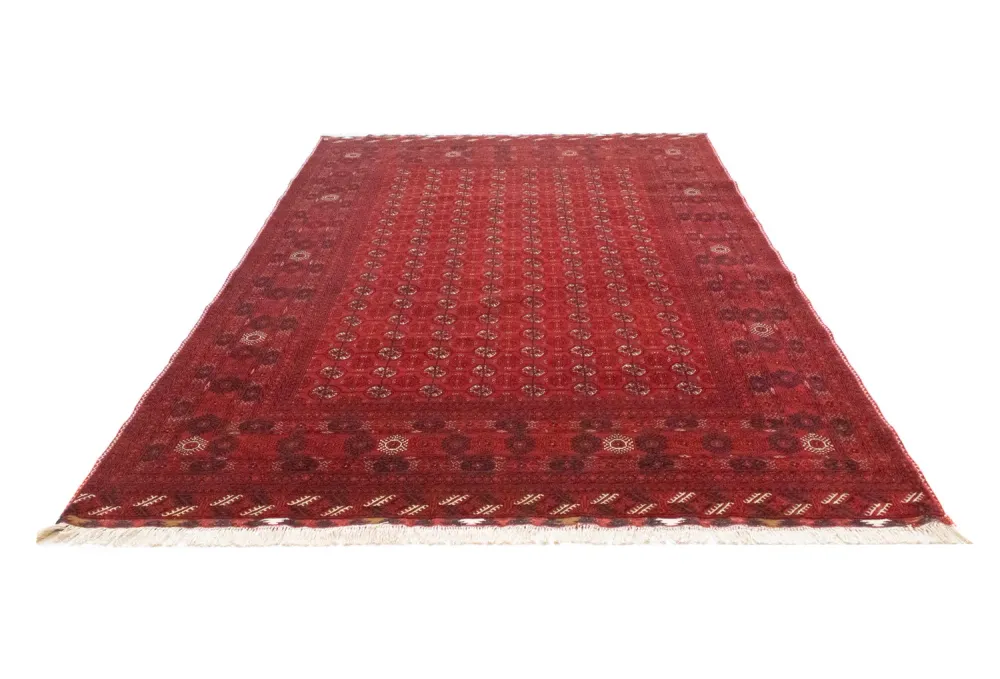 Afghansk teppe - Bukhara - 301 x 195 cm - mørk rød