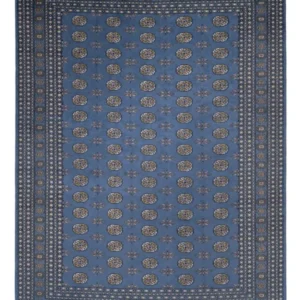 Afghansk teppe - Bukhara - 341 x 240 cm - blå