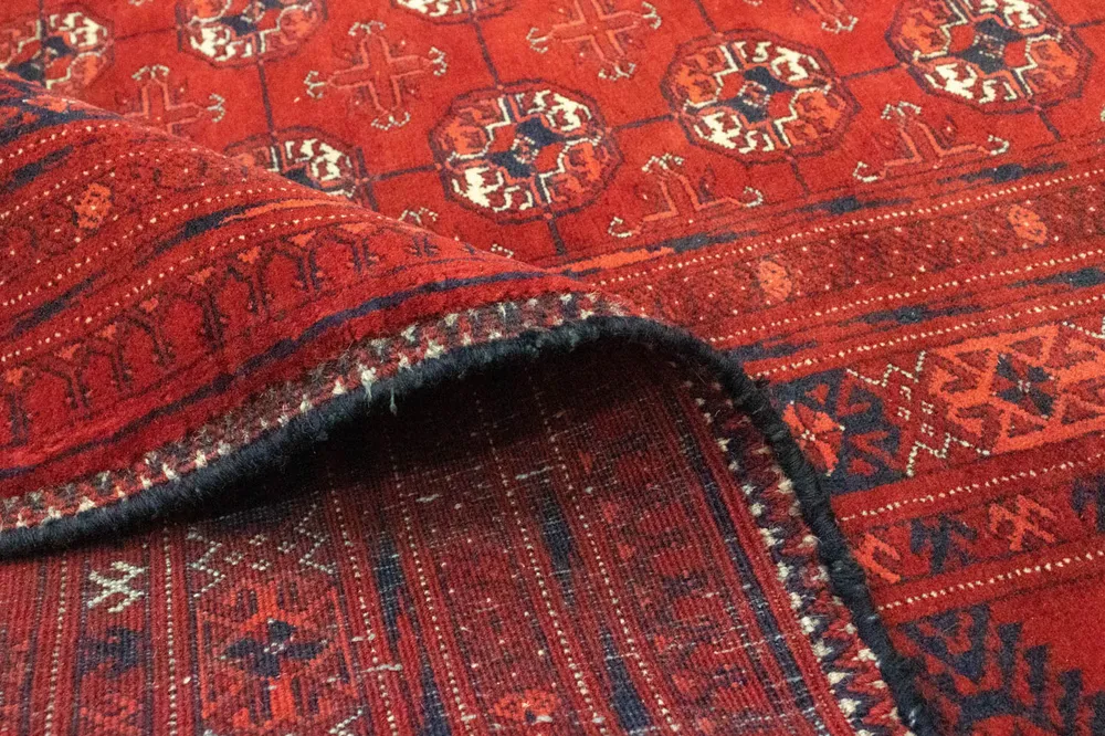 Afghansk teppe - Bukhara - 342 x 243 cm - mørk rød