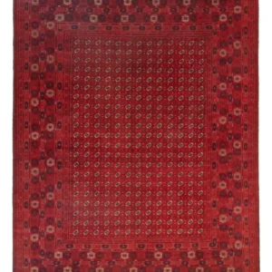 Afghansk teppe - Bukhara - 390 x 292 cm - mørk rød