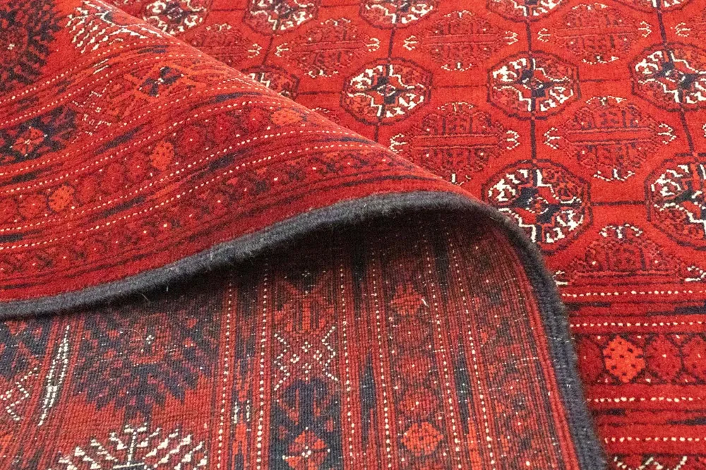 Afghansk teppe - Bukhara - 390 x 292 cm - mørk rød