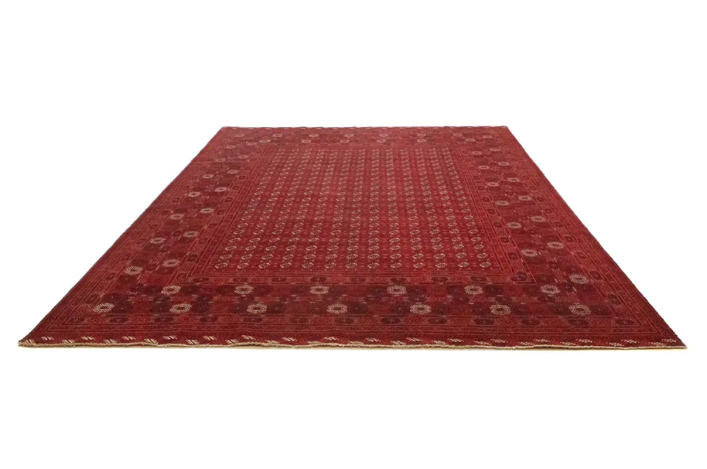 Afghansk teppe - Bukhara - 390 x 292 cm - mørk rød