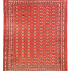 Afghansk teppe - Bukhara - 401 x 311 cm - lys rød