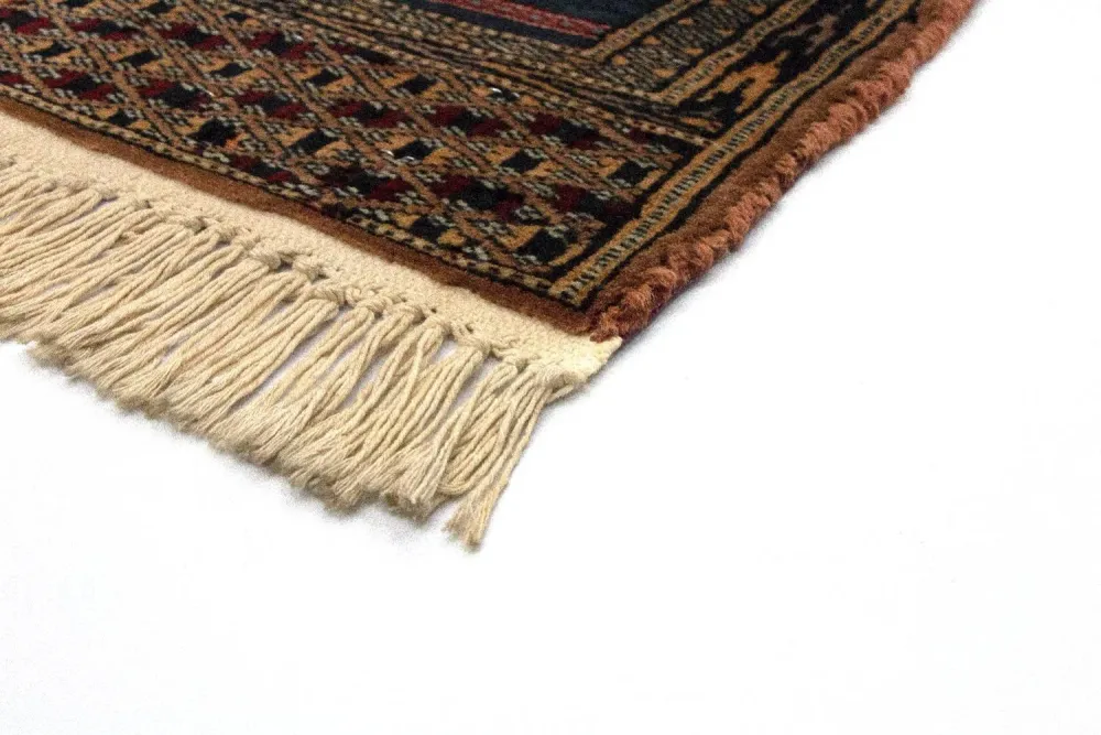 Afghansk teppe - Bukhara square - 47 x 44 cm - blå