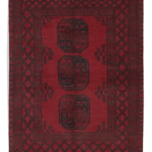 Afghansk teppe - Filpa - 139 x 102 cm - rød