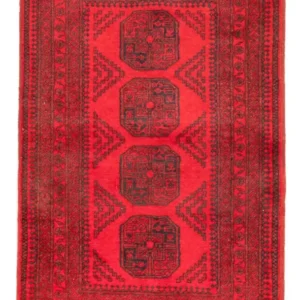 Afghansk teppe - Filpa - 155 x 100 cm - rød