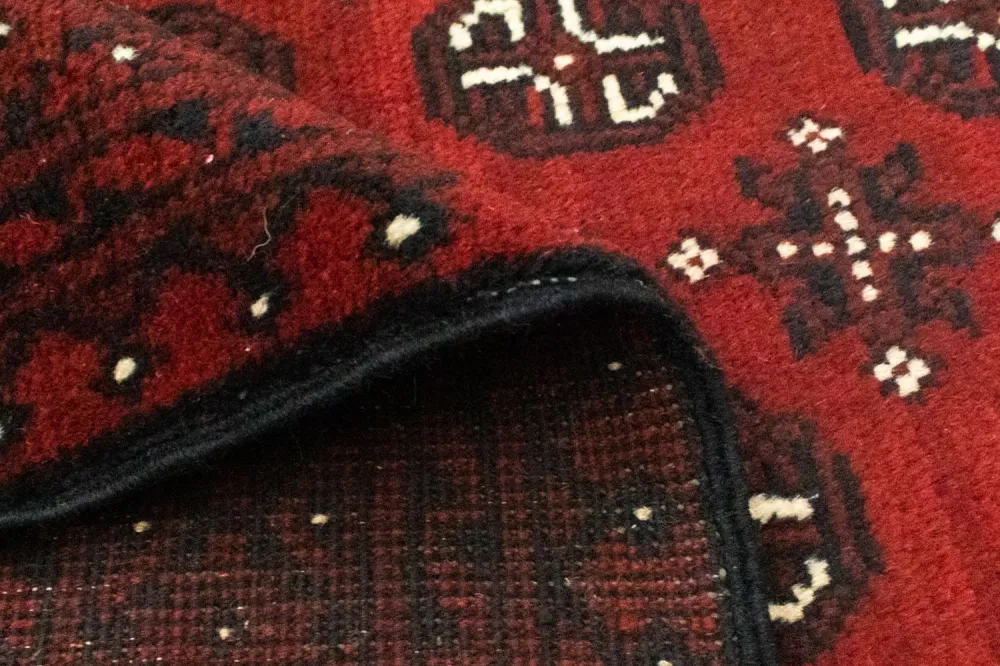 Afghansk teppe - Filpa - 193 x 149 cm - rød