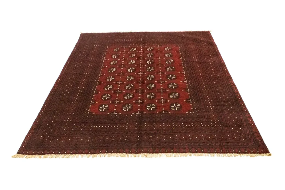 Afghansk teppe - Filpa - 193 x 149 cm - rød