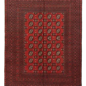 Afghansk teppe - Filpa - 193 x 149 cm - rød