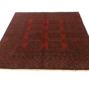 Afghansk teppe - Filpa - 194 x 151 cm - rød