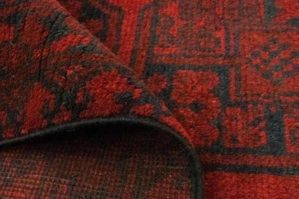 Afghansk teppe - Filpa - 194 x 152 cm - rød
