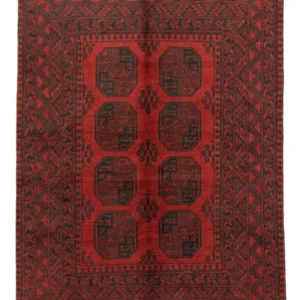Afghansk teppe - Filpa - 196 x 145 cm - rød