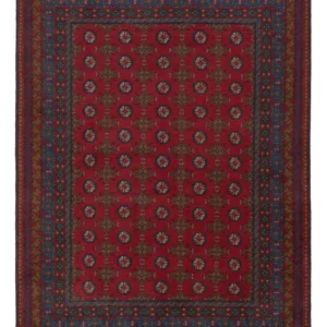 Afghansk teppe - Filpa - 196 x 152 cm - mørk rød
