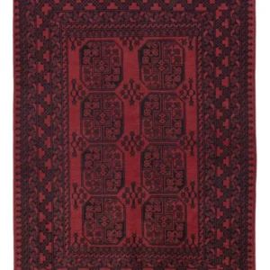 Afghansk teppe - Filpa - 198 x 142 cm - mørk rød