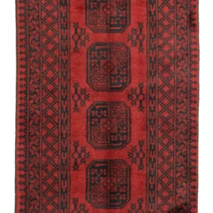 Afghansk teppe - Filpa - 198 x 96 cm - rød