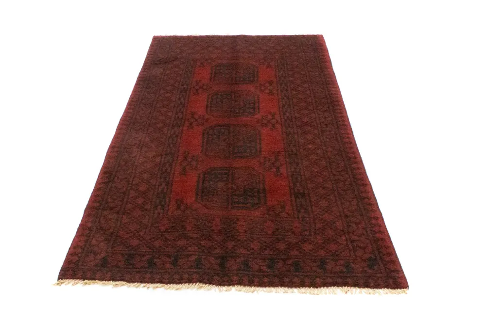 Afghansk teppe - Filpa - 198 x 96 cm - rød