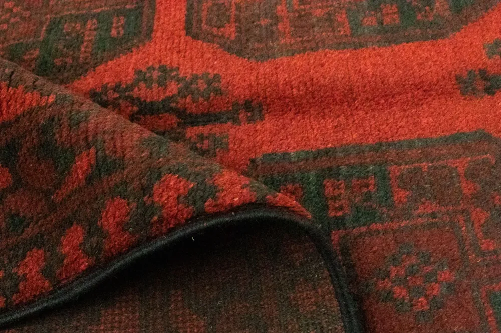 Afghansk teppe - Filpa - 200 x 146 cm - rød