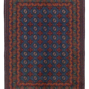 Afghansk teppe - Filpa - 201 x 150 cm - mørkeblå