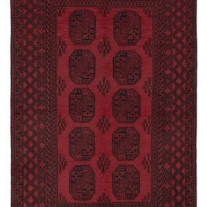 Afghansk teppe - Filpa - 242 x 162 cm - mørk rød