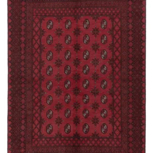 Afghansk teppe - Filpa - 242 x 164 cm - mørk rød