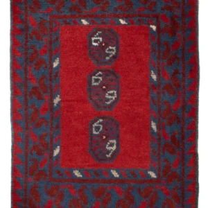 Afghansk teppe - Filpa - 66 x 49 cm - rød