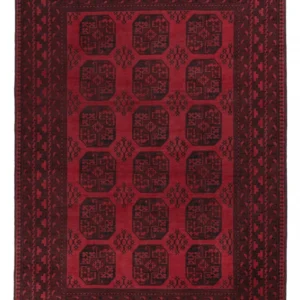 Afghansk teppe - Filpa - 288 x 197 cm - mørk rød