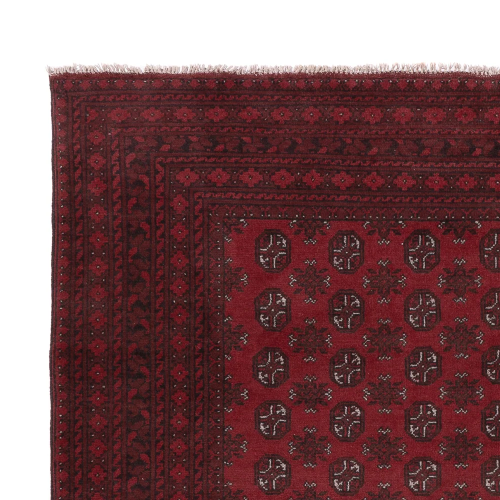 Afghansk teppe - Filpa - 288 x 198 cm - mørk rød