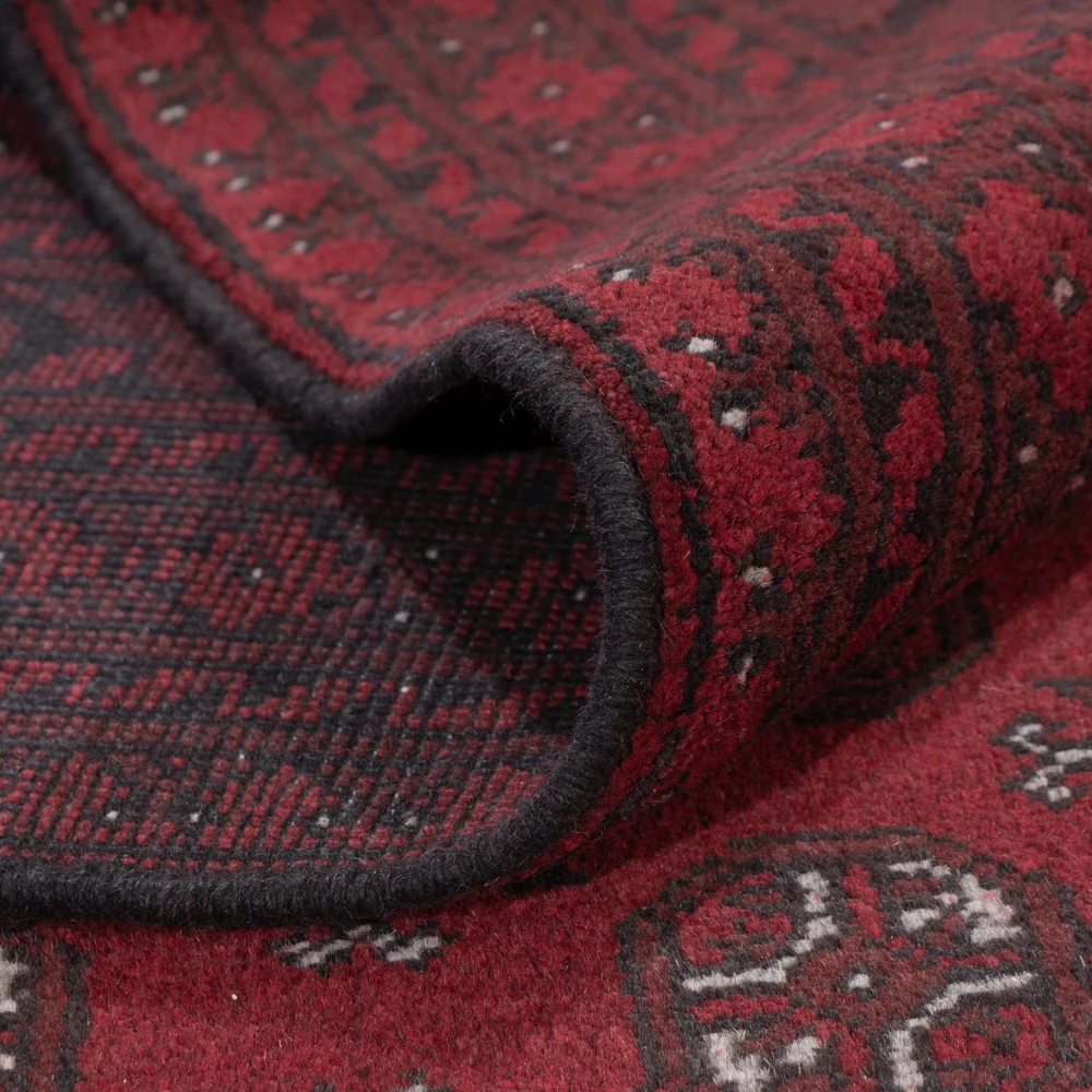 Afghansk teppe - Filpa - 288 x 198 cm - mørk rød