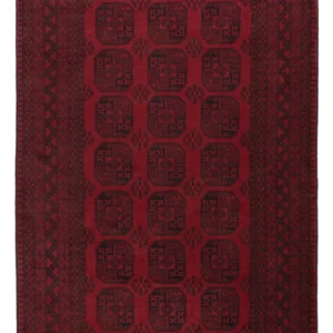 Afghansk teppe - Filpa - 293 x 197 cm - mørk rød