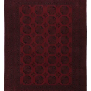 Afghansk teppe - Filpa - 346 x 255 cm - mørk rød