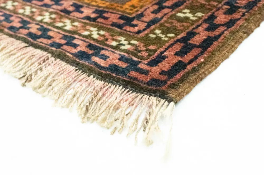 Afghansk teppe - 64 x 47 cm - flerfarget