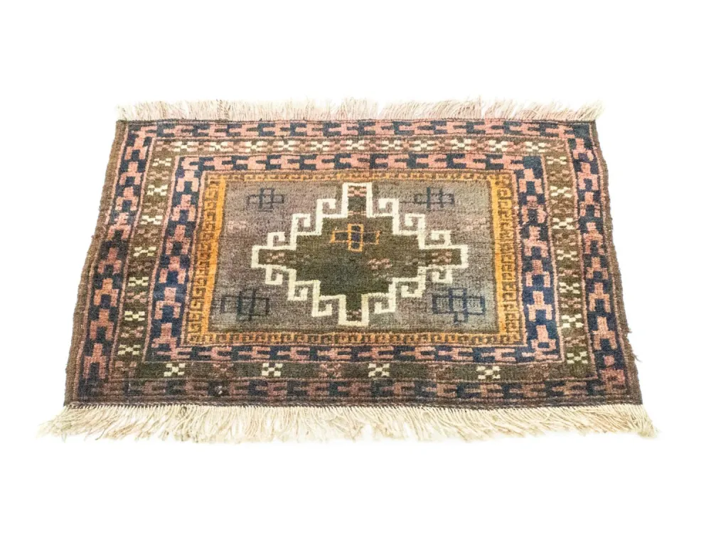 Afghansk teppe - 64 x 47 cm - flerfarget