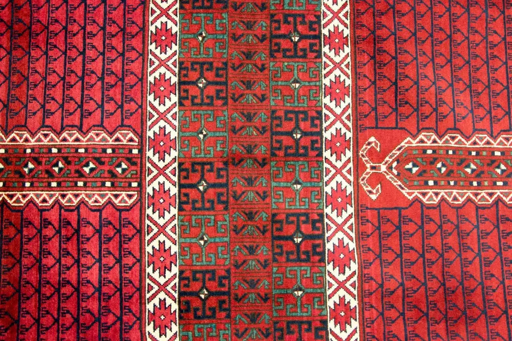 Afghansk teppe - Hatshlu - 293 x 203 cm - rød