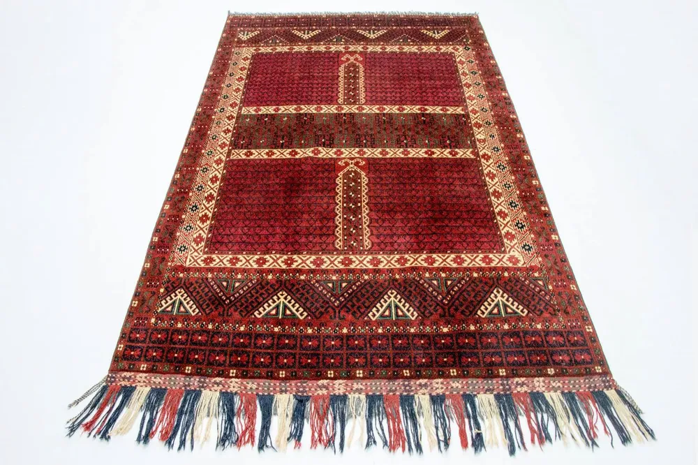 Afghansk teppe - Hatshlu - 293 x 203 cm - rød