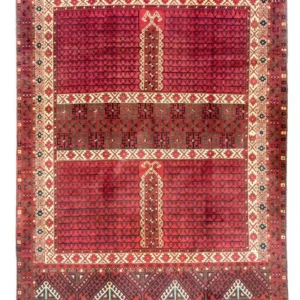 Afghansk teppe - Hatshlu - 293 x 203 cm - rød