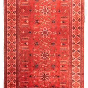Afghansk teppe - Hatshlu - 296 x 210 cm - mørk rød
